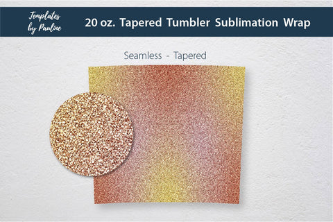 Orange Yellow Glitter Seamless Tumbler Sublimation Wrap Sublimation Templates by Pauline 