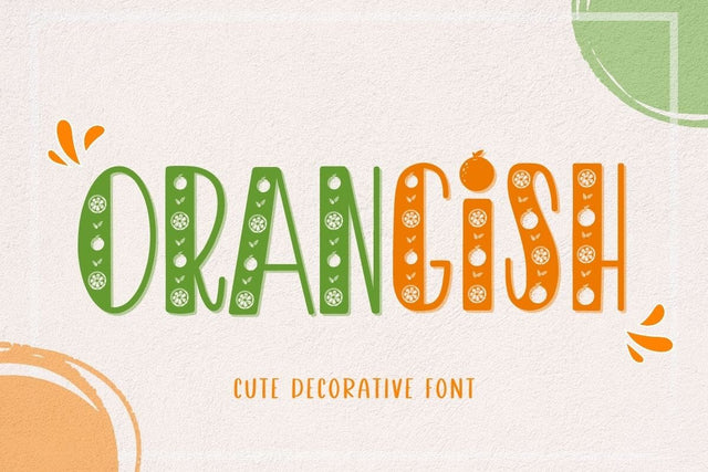 Orangish | Cute Decorative Font Font AnningArts Design 