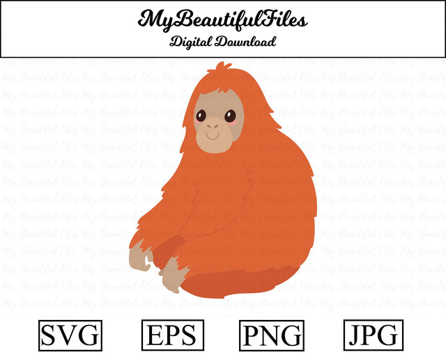 Orangutan - Animal SVG MyBeautifulFiles 