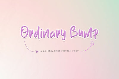 Ordinary Bump Font Font Jupiter Studio Fonts 