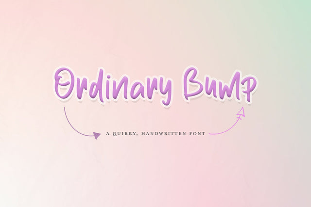 Ordinary Bump Font Font Jupiter Studio Fonts 