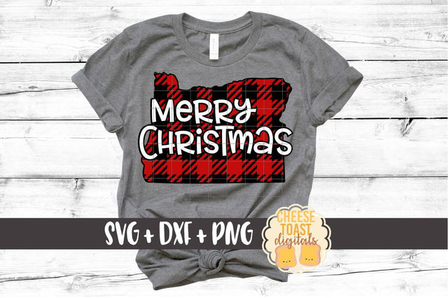 Oregon - Buffalo Plaid State - SVG PNG DXF Cut Files SVG Cheese Toast Digitals 