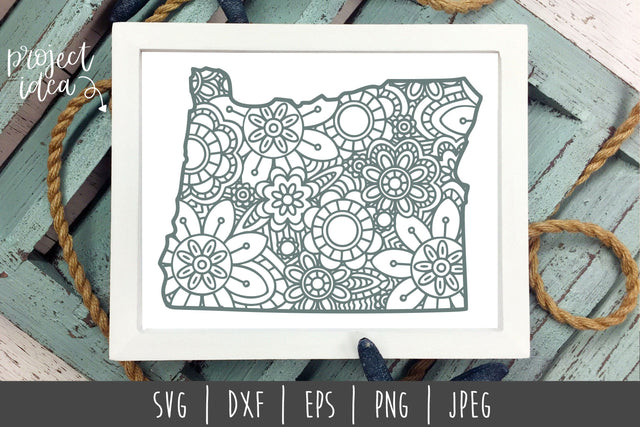 Oregon Mandala Zentangle SVG SavoringSurprises 