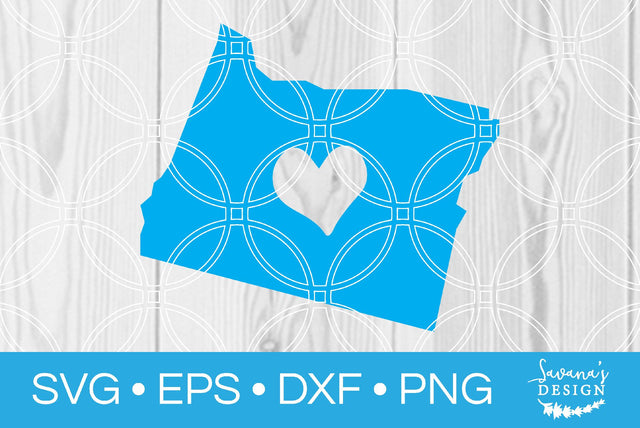 Oregon State with Heart SVG SavanasDesign 