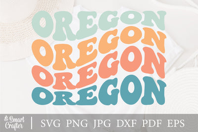 Oregon svg wavy style svg, EPS PNG Cricut Instant Download SVG Fauz 