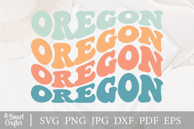 Oregon svg wavy style svg, EPS PNG Cricut Instant Download SVG Fauz 