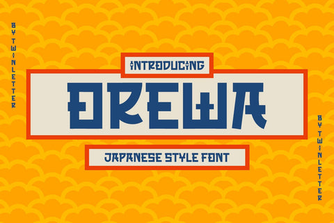 OREWA - Japanese style font Font twinletter 