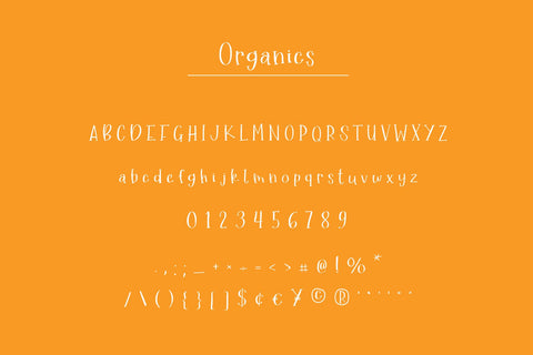 Organics Font Cotton White Studio 