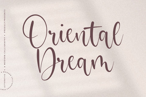 Oriental Dream Modern Calligraphy Font Font Letterative 