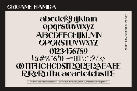 Origamet Hamida Font gatype 