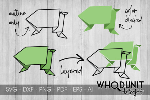 Origami Animals SVG Bundle SVG Whodunit Designs 