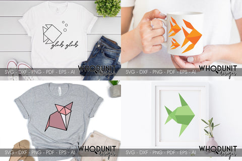 Origami Animals SVG Bundle SVG Whodunit Designs 