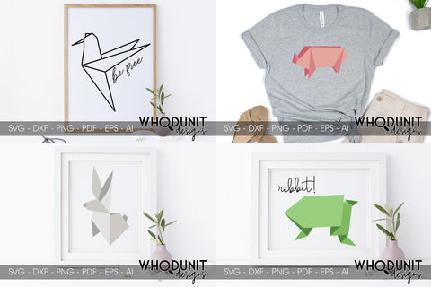 Origami Animals SVG Bundle SVG Whodunit Designs 