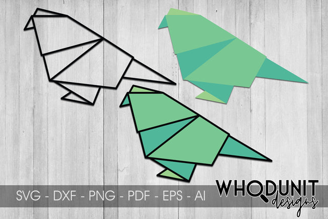 Origami Bird 1 SVG | Geometric Bird 1 SVG SVG Whodunit Designs 