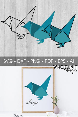 Origami Bird 2 SVG | Geometric Bird 2 SVG SVG Whodunit Designs 