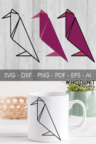 Origami Bird 3 SVG | Geometric Bird 3 SVG SVG Whodunit Designs 