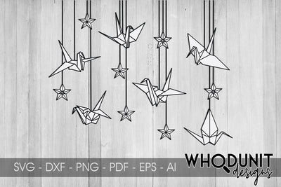 Origami Cranes and Stars SVG SVG Whodunit Designs 