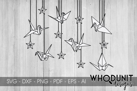 Origami Cranes and Stars SVG SVG Whodunit Designs 