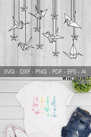 Origami Cranes and Stars SVG SVG Whodunit Designs 