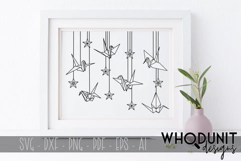 Origami Cranes and Stars SVG SVG Whodunit Designs 