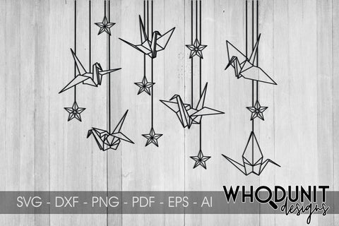 Origami Cranes and Stars SVG SVG Whodunit Designs 
