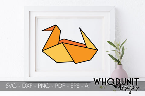 Origami Duck SVG | Geometric Duck SVG SVG Whodunit Designs 
