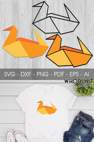 Origami Duck SVG | Geometric Duck SVG SVG Whodunit Designs 