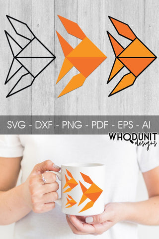 Origami Fish 1 SVG | Geometric Fish 1 SVG SVG Whodunit Designs 