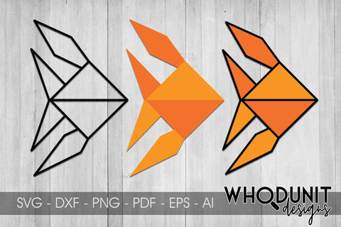Origami Fish 1 SVG | Geometric Fish 1 SVG SVG Whodunit Designs 