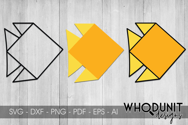 Origami Fish 2 SVG | Geometric Fish 2 SVG SVG Whodunit Designs 