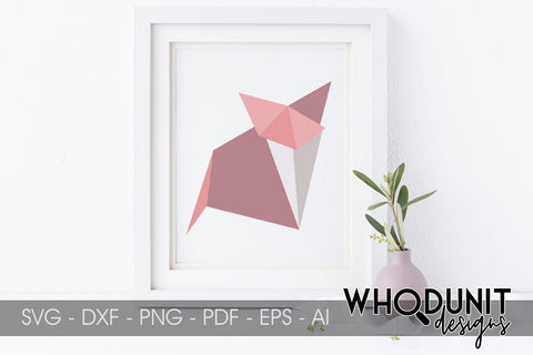 Origami Fox SVG | Geometric Fox SVG SVG Whodunit Designs 