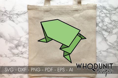 Origami Frog SVG | Geometric Frog SVG SVG Whodunit Designs 