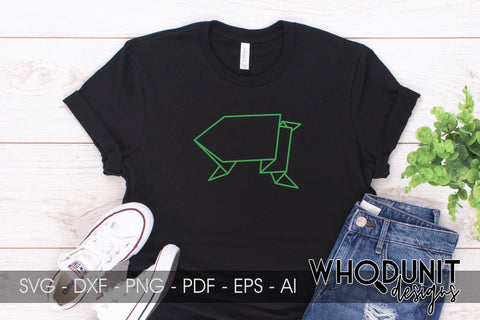 Origami Frog SVG | Geometric Frog SVG SVG Whodunit Designs 