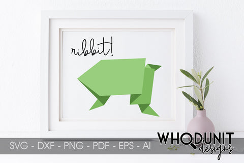 Origami Frog SVG | Geometric Frog SVG SVG Whodunit Designs 