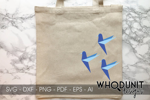 Origami Hummingbird SVG | Geometric Hummingbird SVG SVG Whodunit Designs 