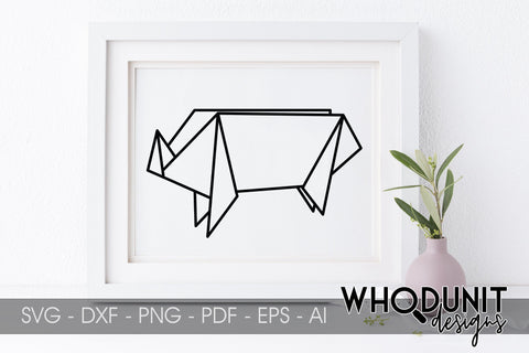 Origami Pig SVG | Geometric Pig SVG SVG Whodunit Designs 