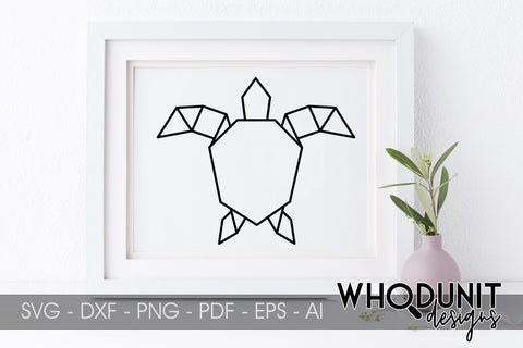 Origami Turtle SVG | Geometric Turtle SVG SVG Whodunit Designs 
