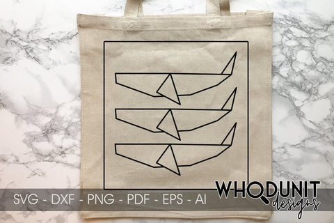 Origami Whale SVG | Geometric Whale SVG SVG Whodunit Designs 
