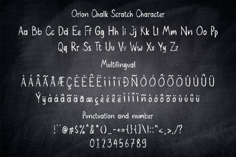 Orion Chalk - Natural Chalkboard Font Allouse.Studio 