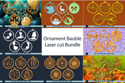 Ornament Bauble Laser cut mega Bundle SVG MD JOYNAL ABDIN 