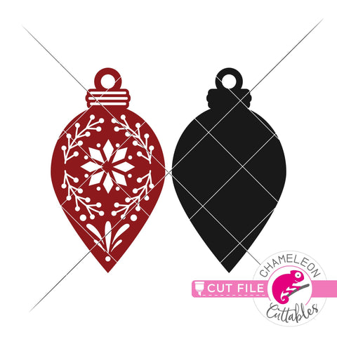 Ornament template 3 svg png dxf SVG Chameleon Cuttables 