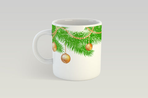 Ornaments Mug Wrap Sublimation, Christmas Mug Sublimation, Christmas PNG Coffee Mug Design. Sublimation Elinorka 