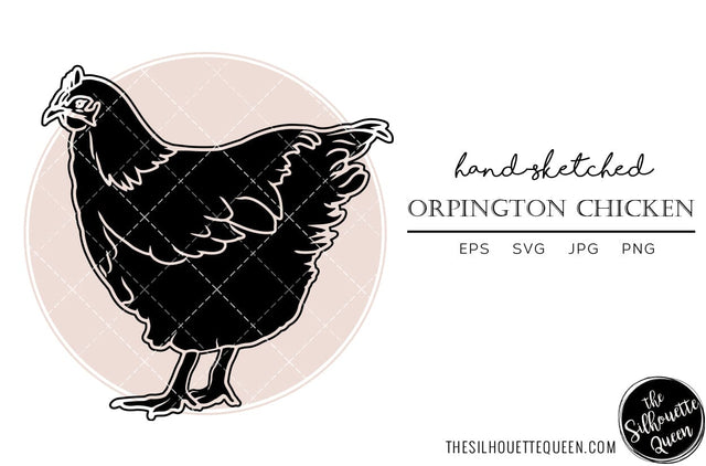 Orpington Chicken Sketch Vector SVG Loveleen Kaur 