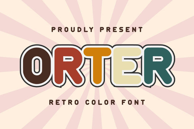 Orter - Retro Color Font Font Masyafi Studio 