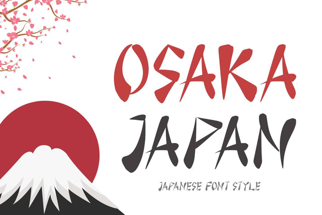 Osaka Japan Font Prasetya Letter 