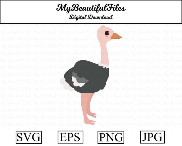 Ostrich - Animal SVG MyBeautifulFiles 