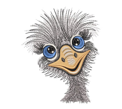 Ostrich embroidery design. Embroidery/Applique DESIGNS ArtEMByNatalia 