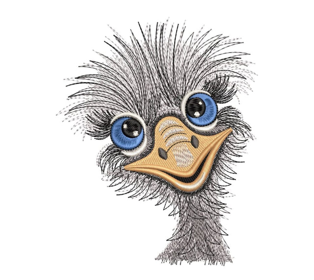 Ostrich embroidery design. Embroidery/Applique DESIGNS ArtEMByNatalia 
