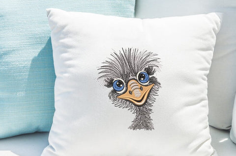 Ostrich embroidery design. Embroidery/Applique DESIGNS ArtEMByNatalia 
