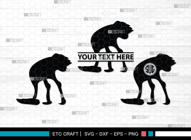 Ostrich Head in Sand Monogram, Ostrich Head in Sand Silhouette, Ostrich Head in Sand SVG, Ostrich Svg, Ostrich Bird Svg, Bird Svg, SB00297 SVG ETC Craft 